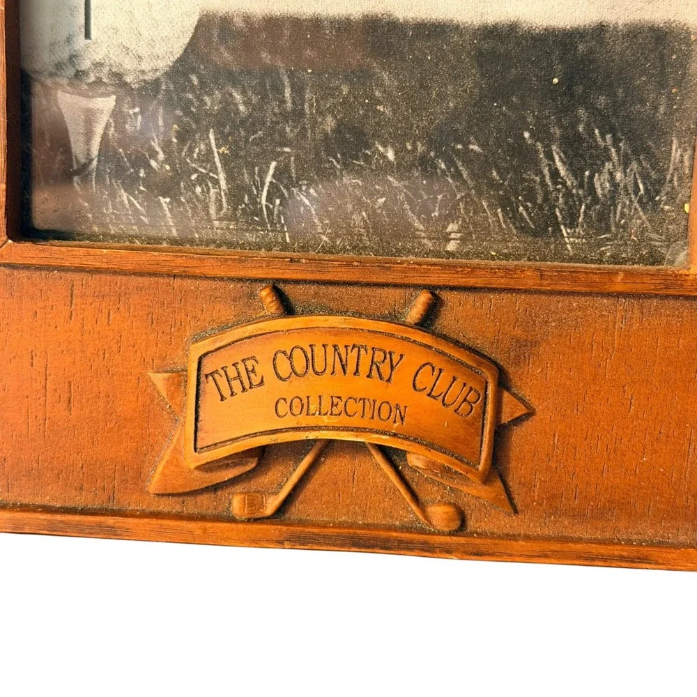 The Country Club Collection Golf Picture Frame Wood 7x7 Vintage Office Decor